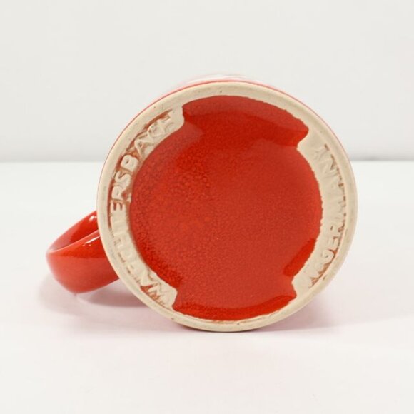 Vintage Waechtersbach Christmas Coffee Mug Tea Cup Candy Cane Red - Picture 6 of 6